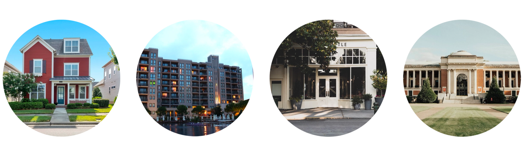 Circles with different types of community solar customers