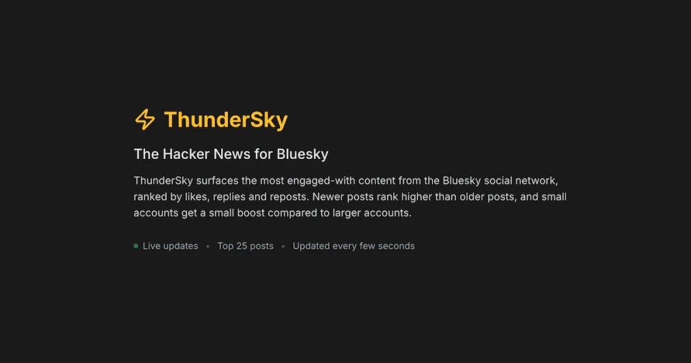 ThunderSky: Like Hacker News front page on Bluesky