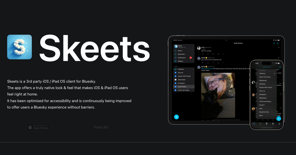 Skeets: 3rd party iOS / iPad OS client for Bluesky