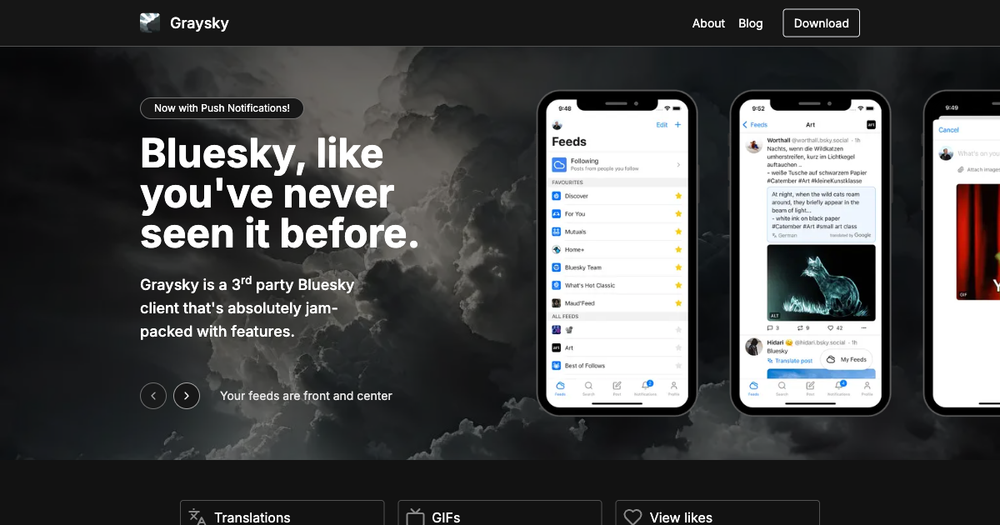 Graysky: 3rd party iOS & Android Bluesky client