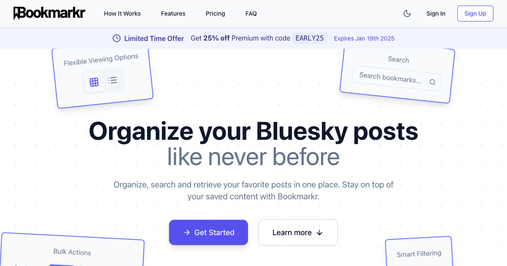 Bookmarkr: Organize Your Bluesky Bookmarks