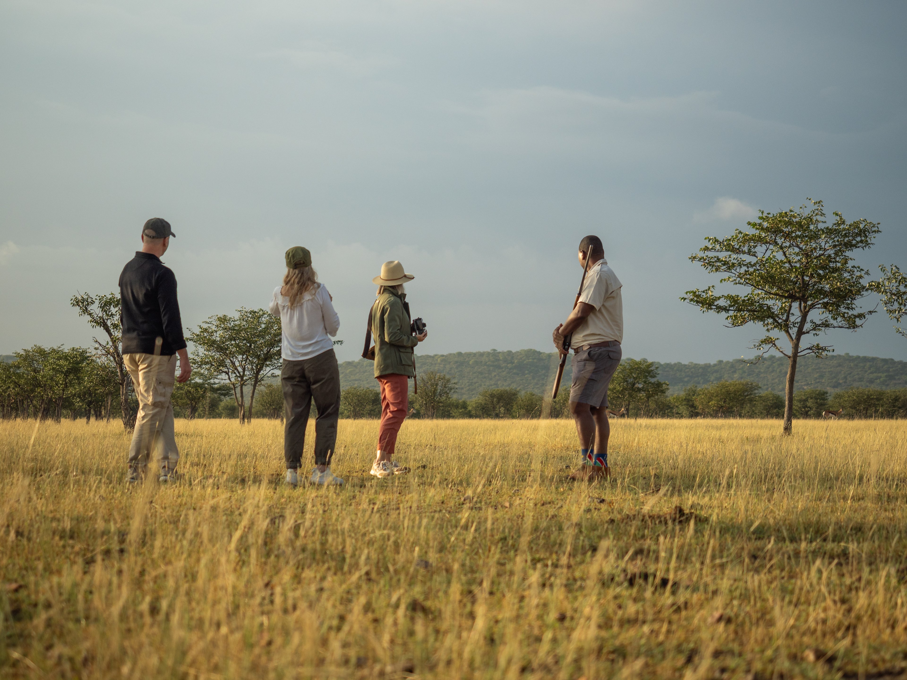 Approach big game on foot