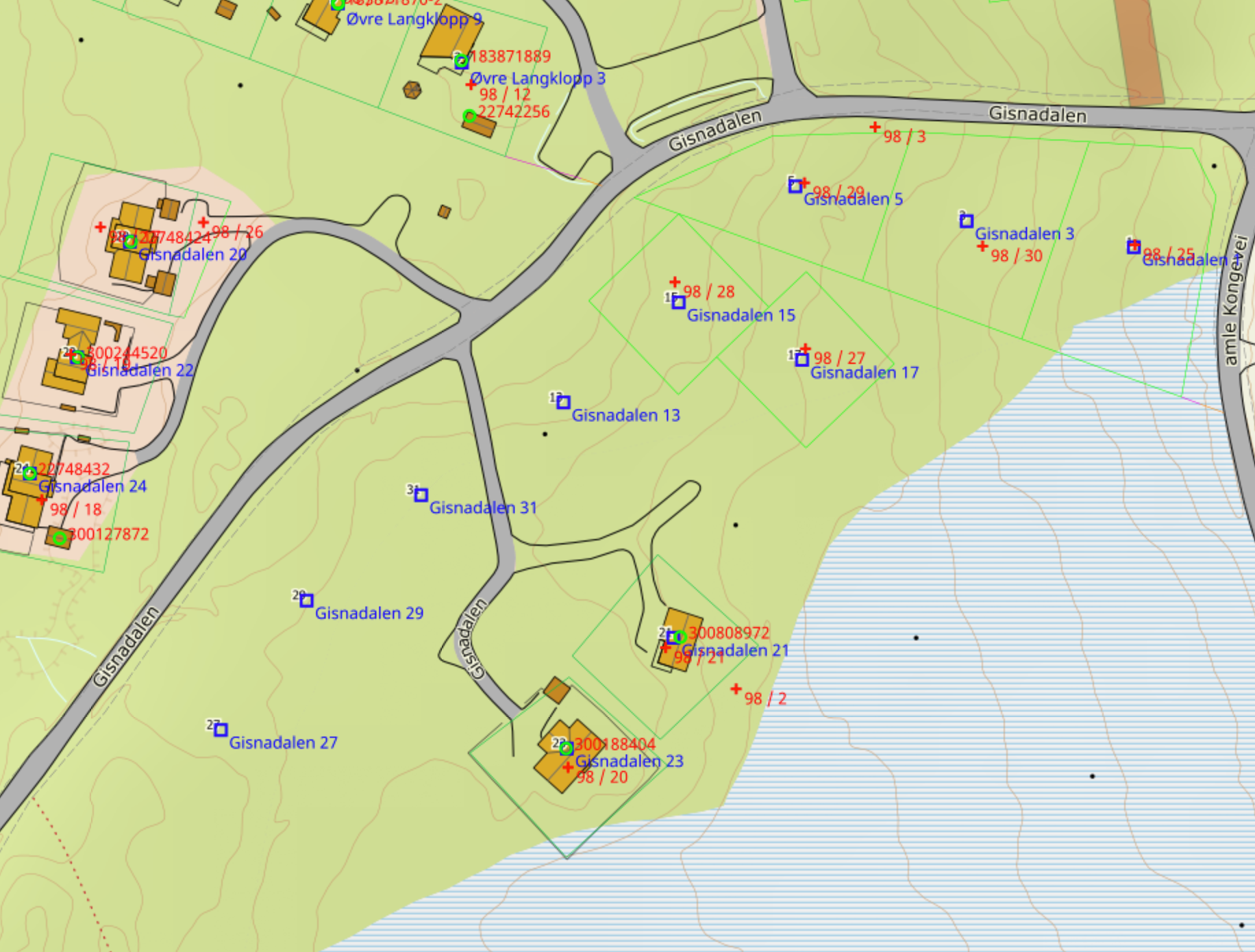 Tomtekart Gisnadalen Oppdal