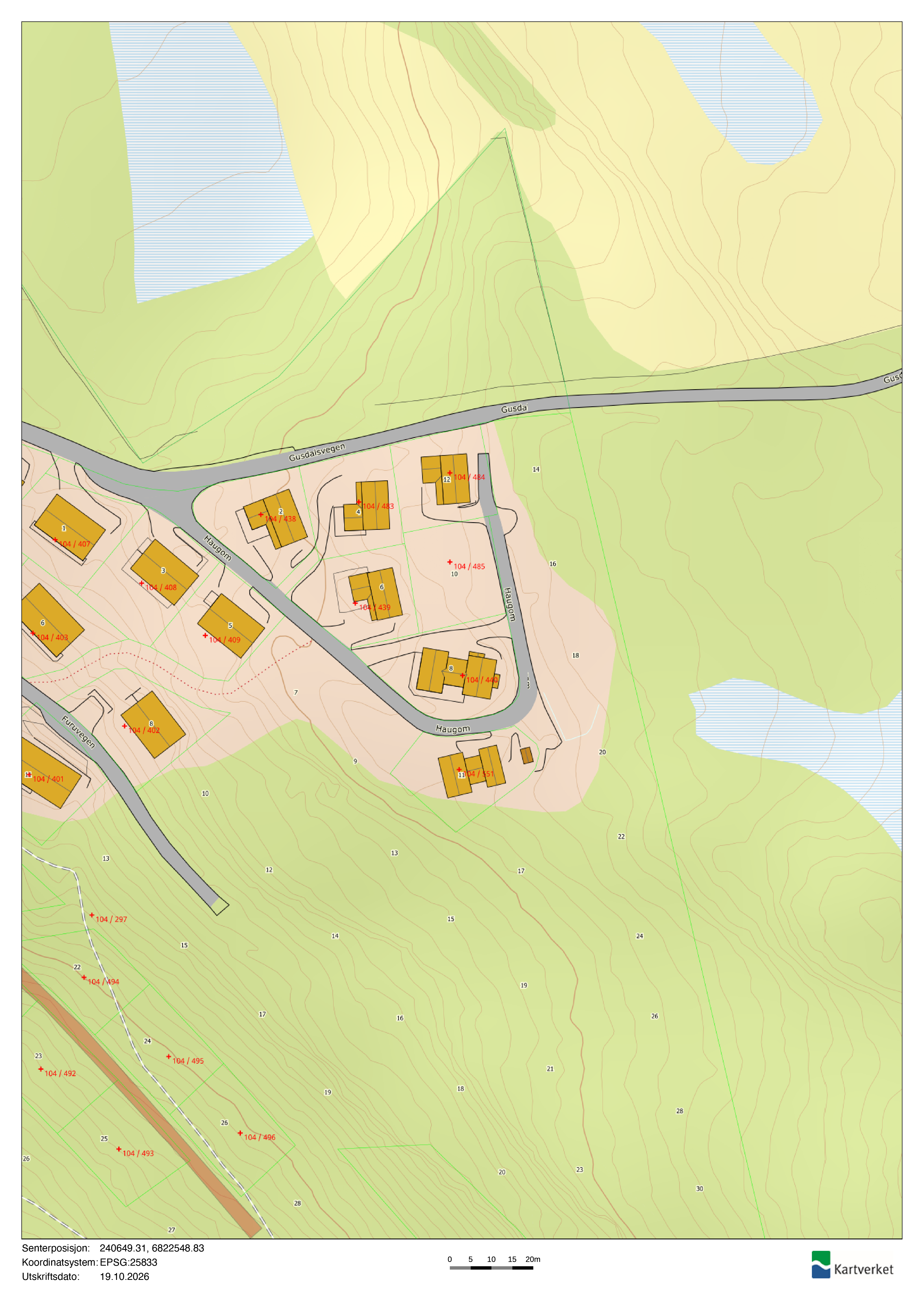 Tomtekart Setergrenda Kvitfjell