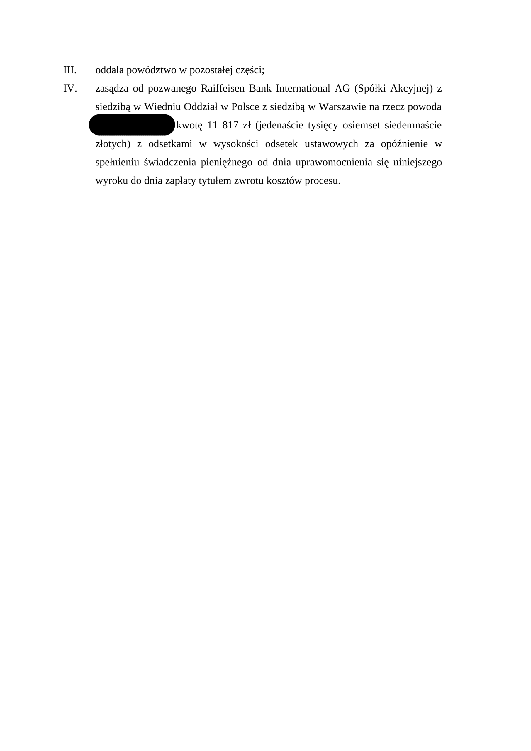 Fragment wyroku w sprawie Pana Tadeusza, strona 2