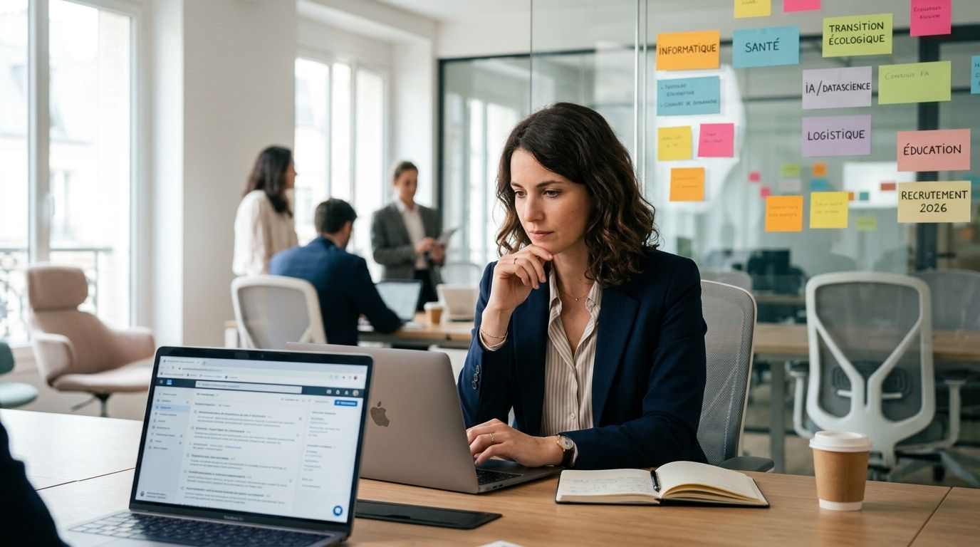 Secteurs qui recrutent en 2026 : où postuler maintenant — illustration article Candidatop
