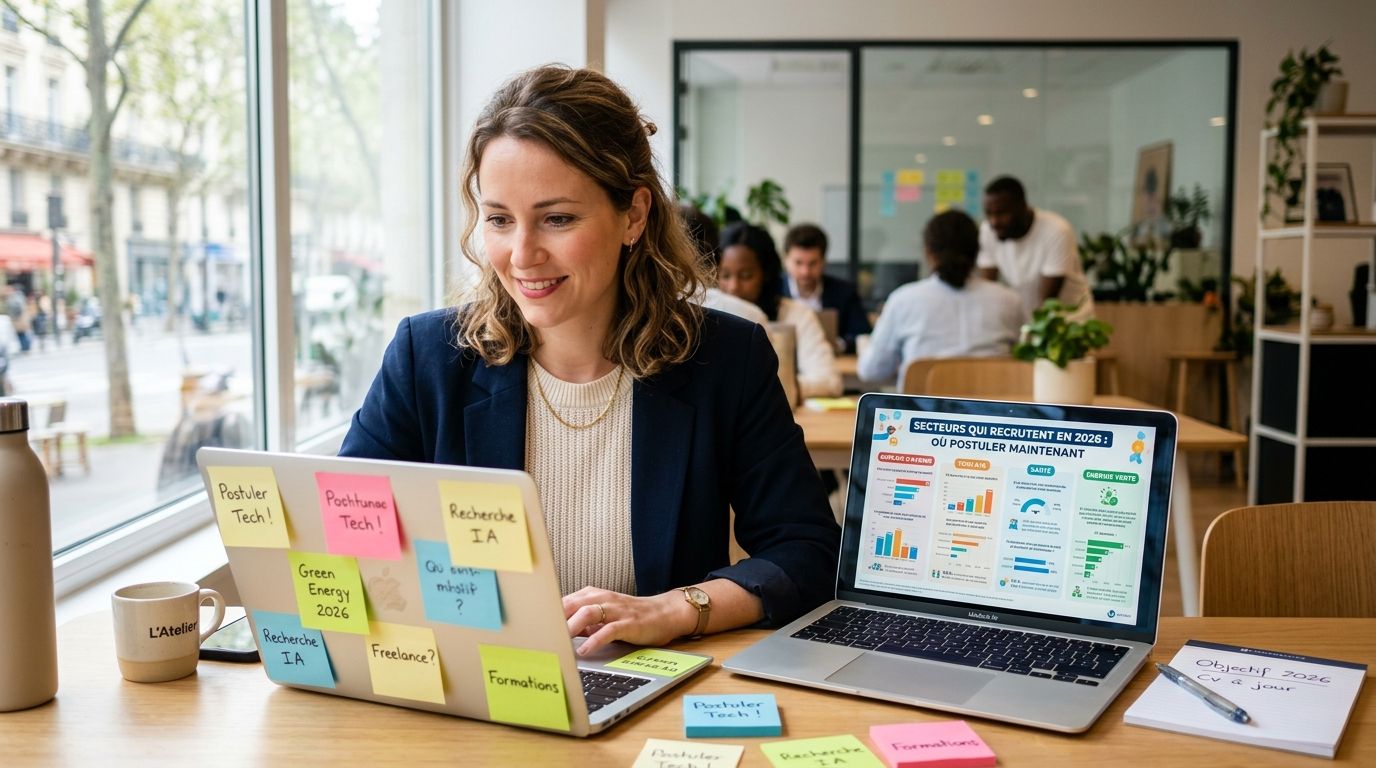 Secteurs qui recrutent en 2026 : où postuler maintenant — illustration article Candidatop