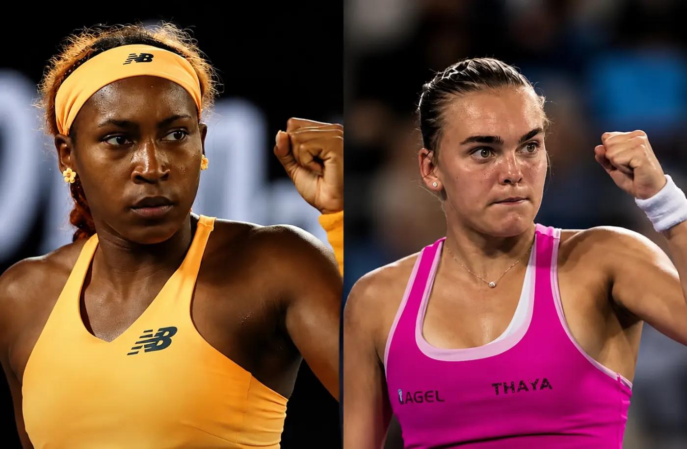 Gauff-Bejlek: the lefty cross-court lands on the wrong backhand