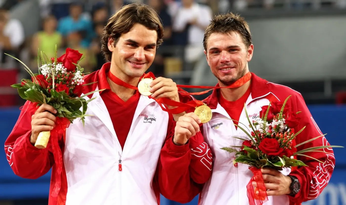 Federer y Wawrinka en Pekín con la medalla de oro