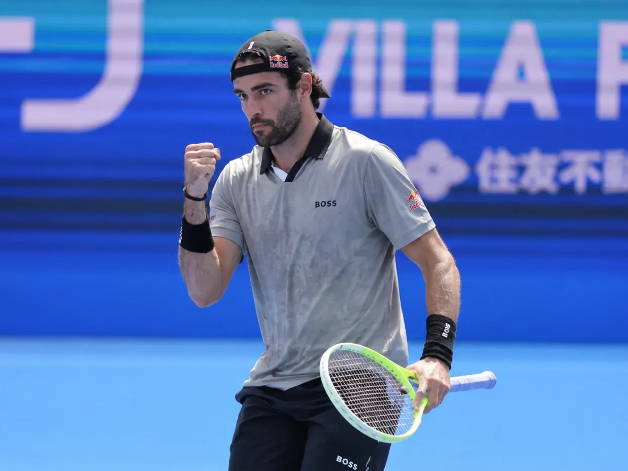 Matteo Berrettini fa il pugnetto dopo un punto