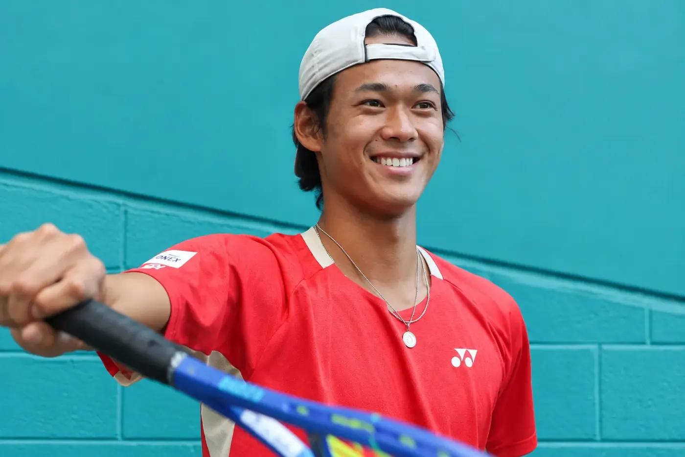 Sakamoto feliz después de la victoria