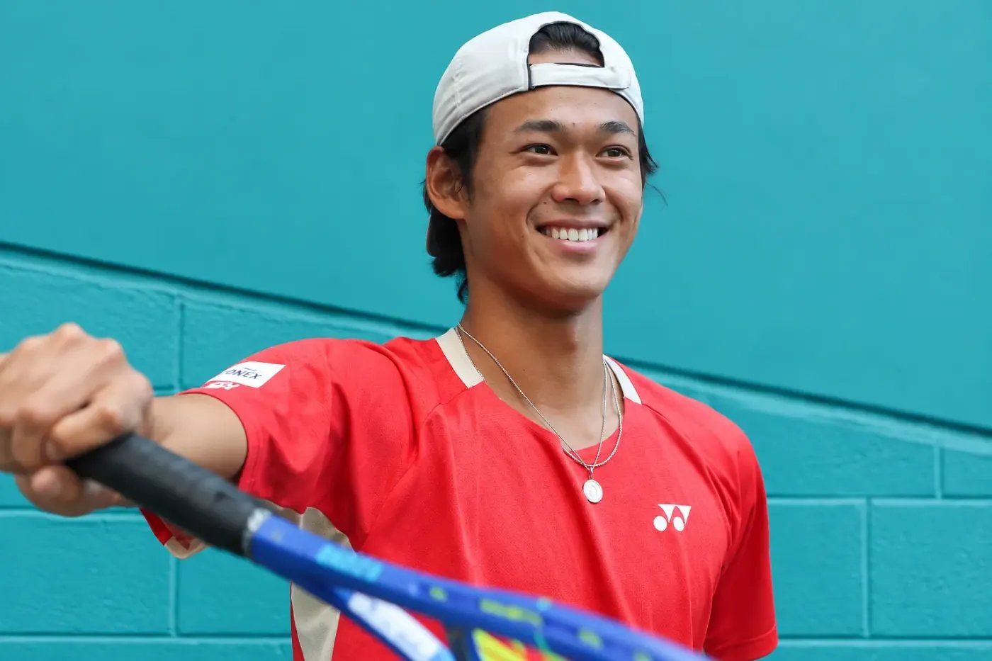 Rei Sakamoto felice dopo la vittoria