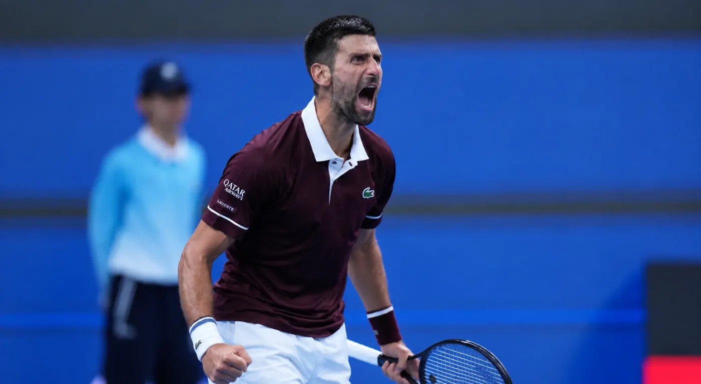 Djokovic urla in campo a Pechino