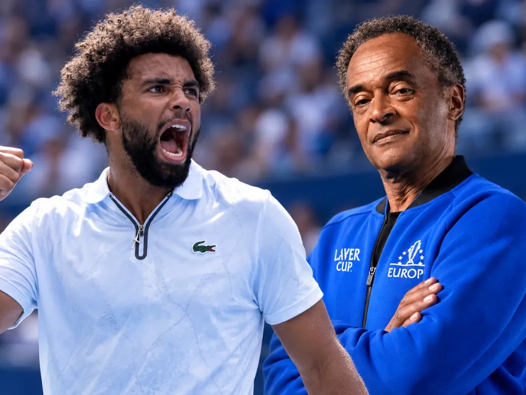 Arthur Fils und Yannick Noah