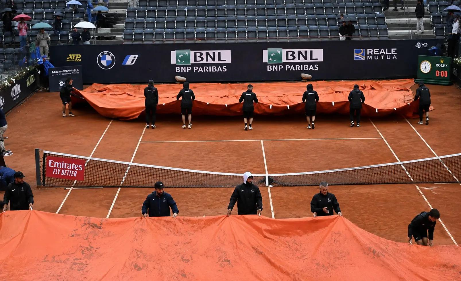 Rome Under the Rain: Darderi vs Ruud Suspended