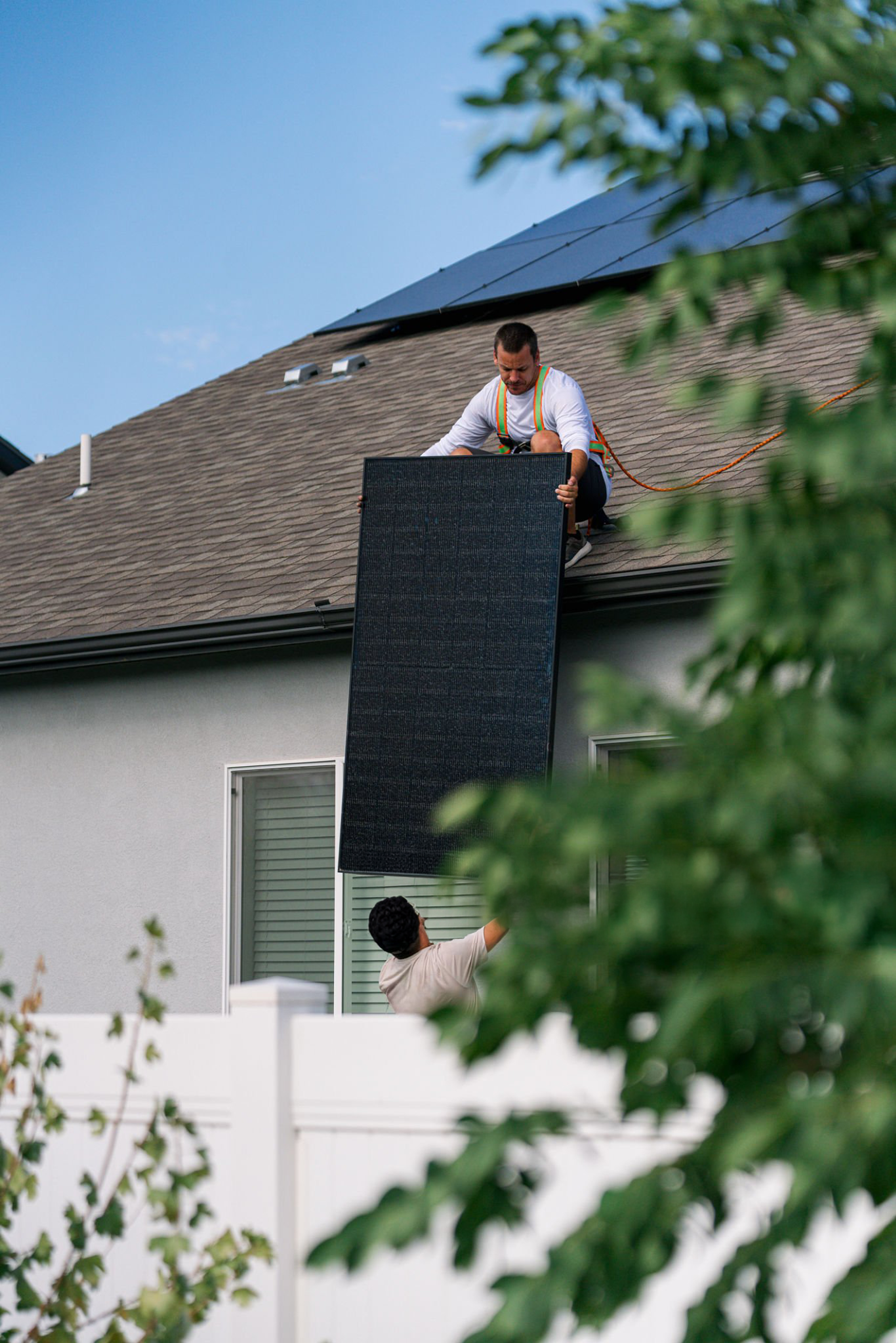 Solar panel installation on an Alberta home by Firefly Solar