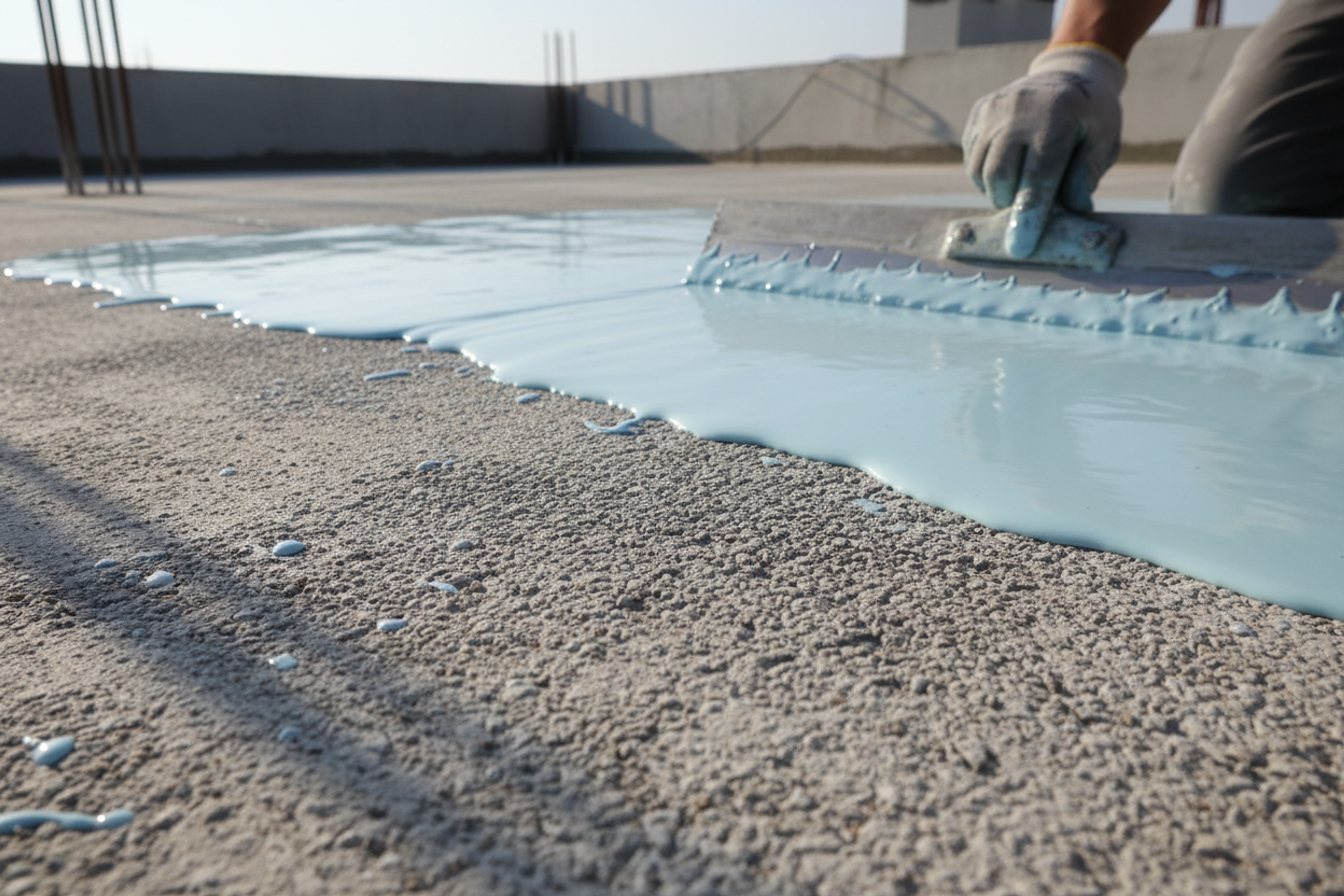 Applicazione continua su un terrazzo