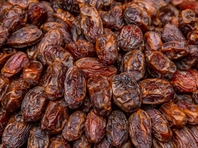 Dates at a market stall in Amman