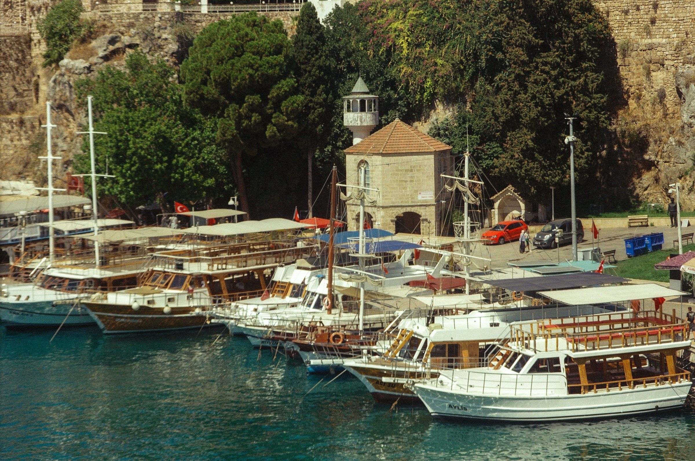 Boats in Antalya's old harbour