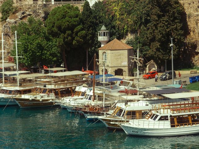 Boats in Antalya's old harbour