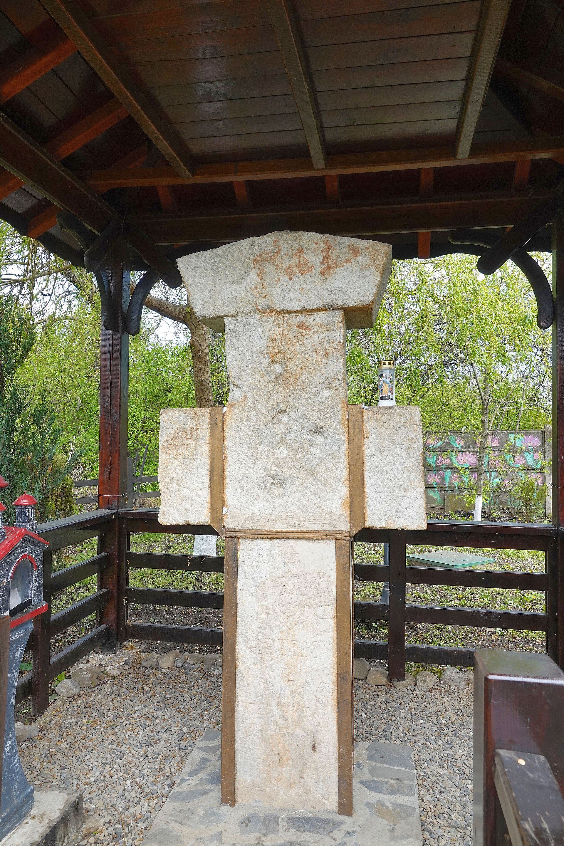 A stone pavilion at Ghighiu Monastery