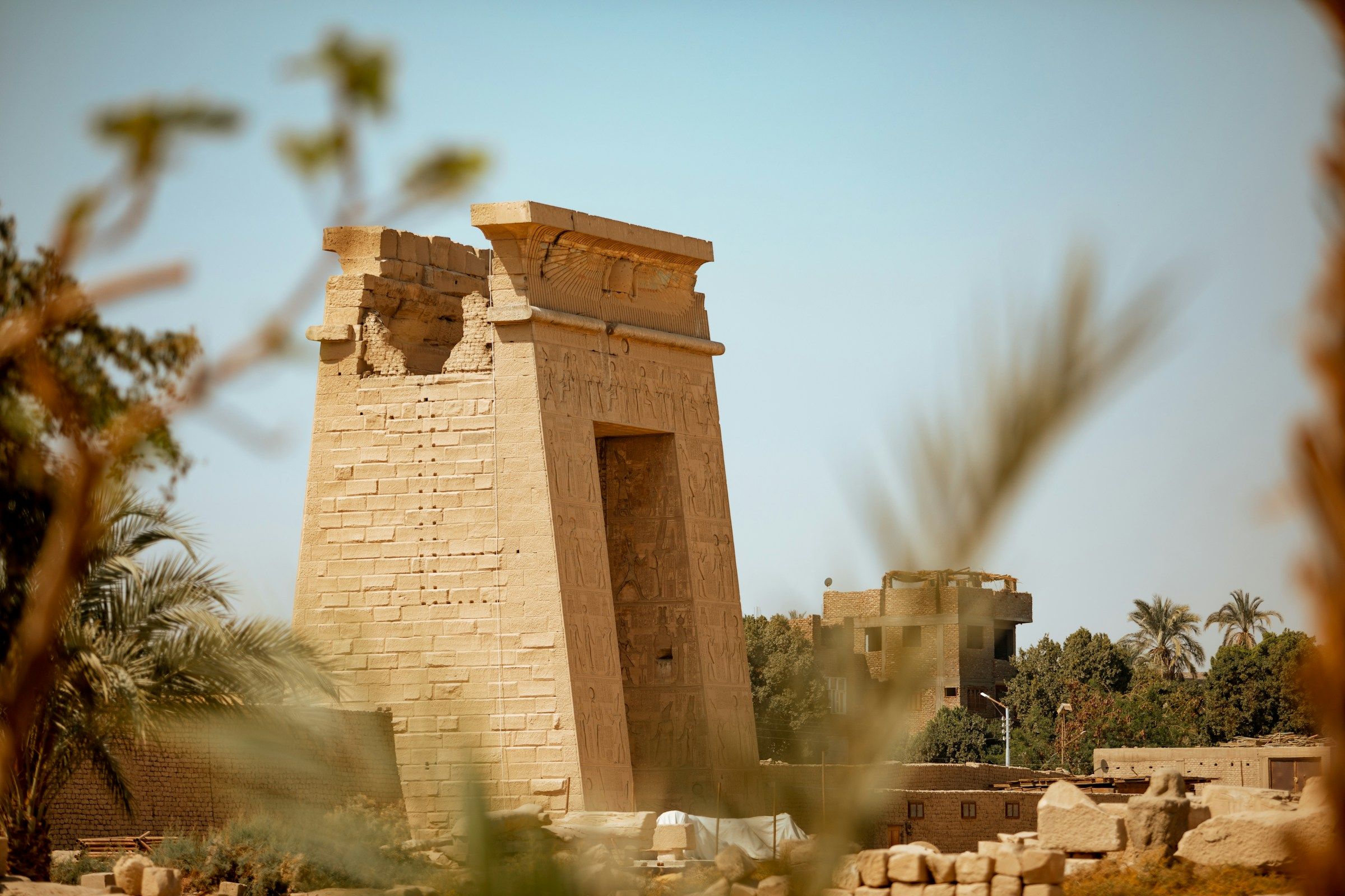 A pylon of the Karnak Temple in Luxor