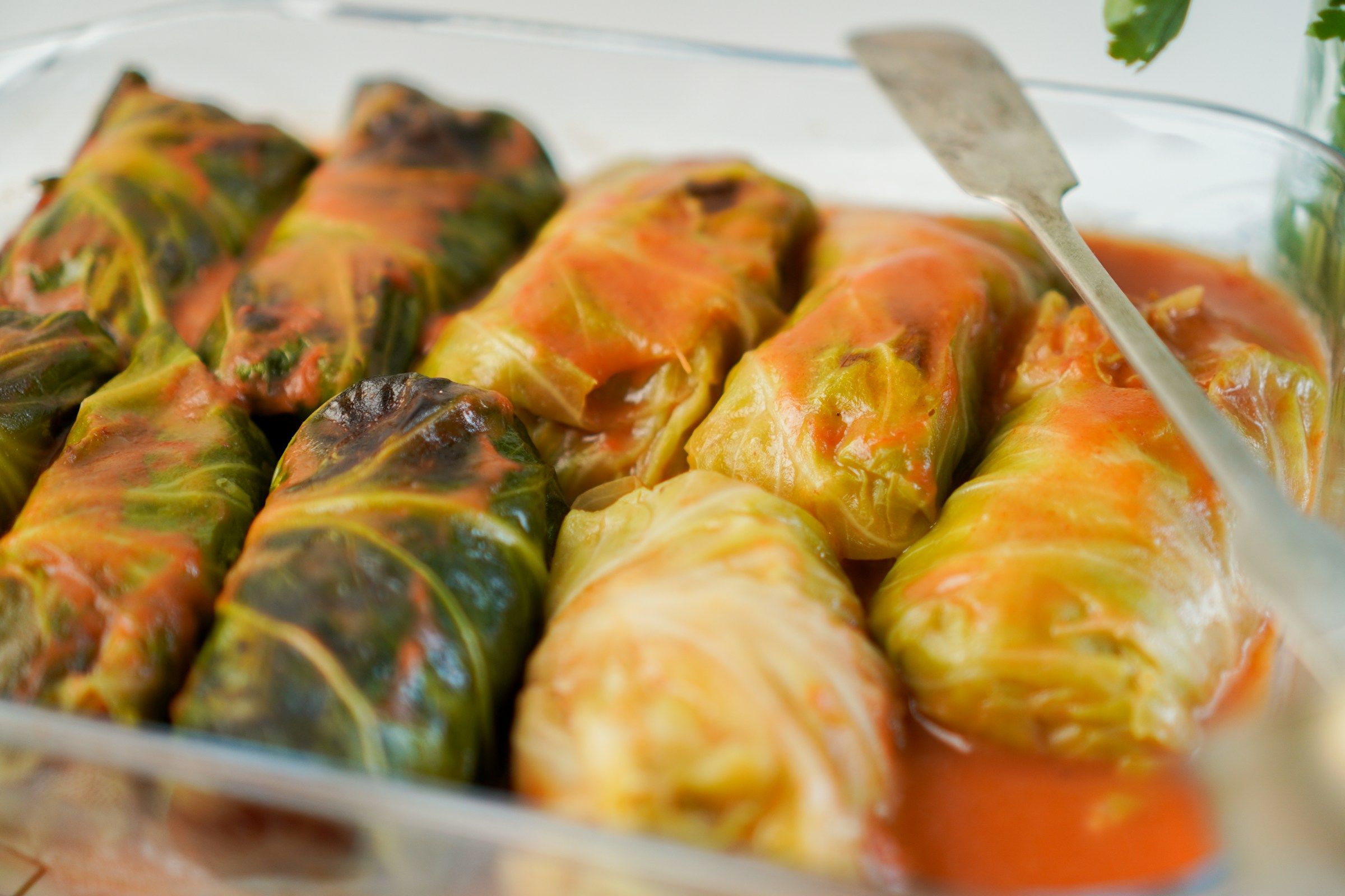 Sarmale, cabbage rolls in tomato sauce