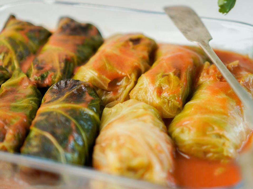 Sarmale, cabbage rolls in tomato sauce