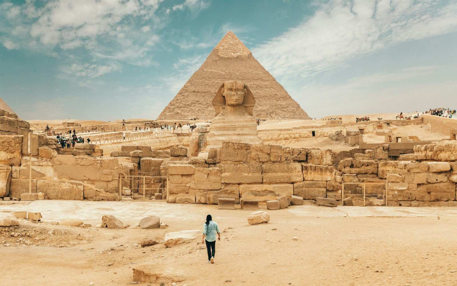 The Sphinx and the pyramids of Giza