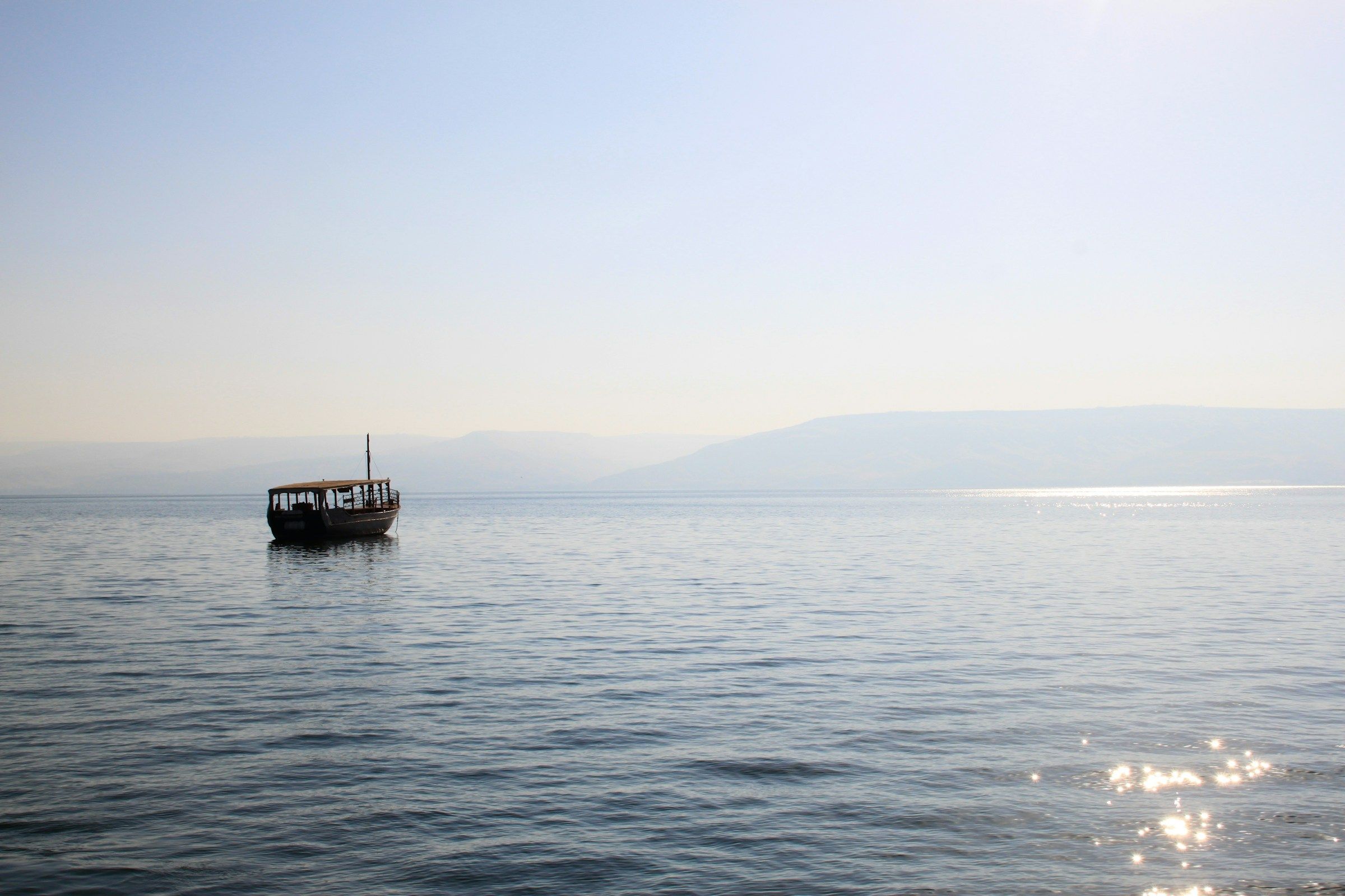 A boat on the Sea of Galilee