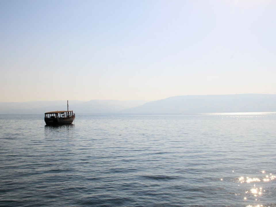 A boat on the Sea of Galilee