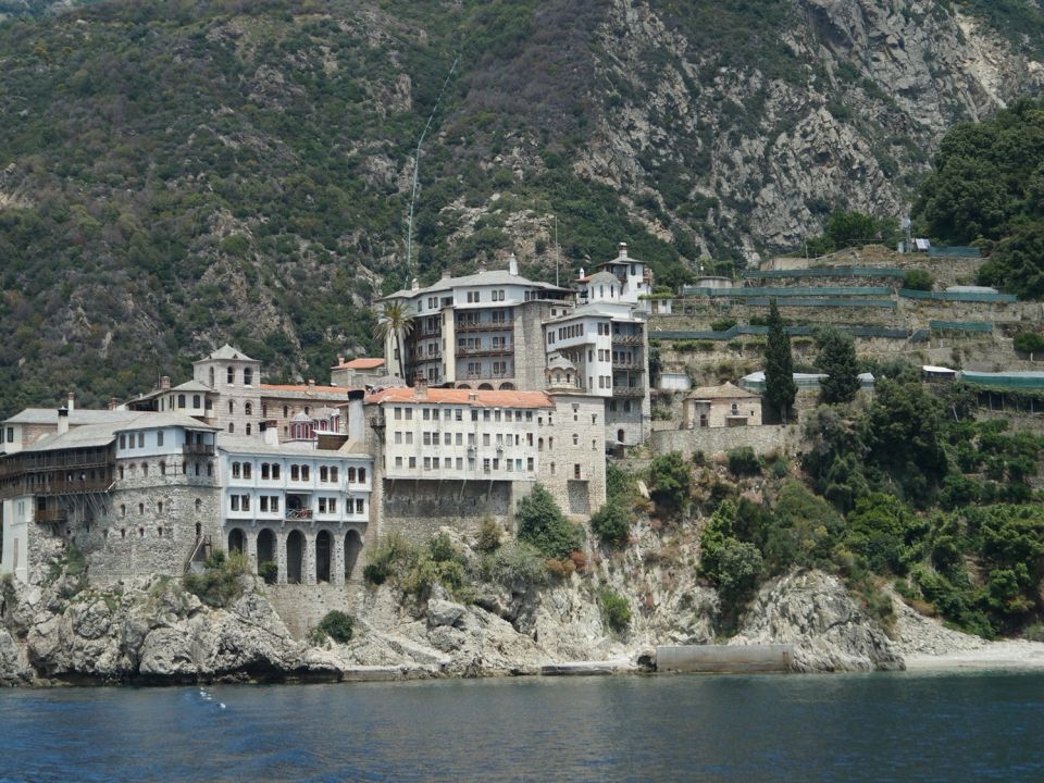 Grigoriou Monastery on the shore of Mount Athos