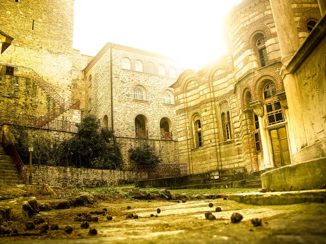The courtyard of Hilandar Monastery
