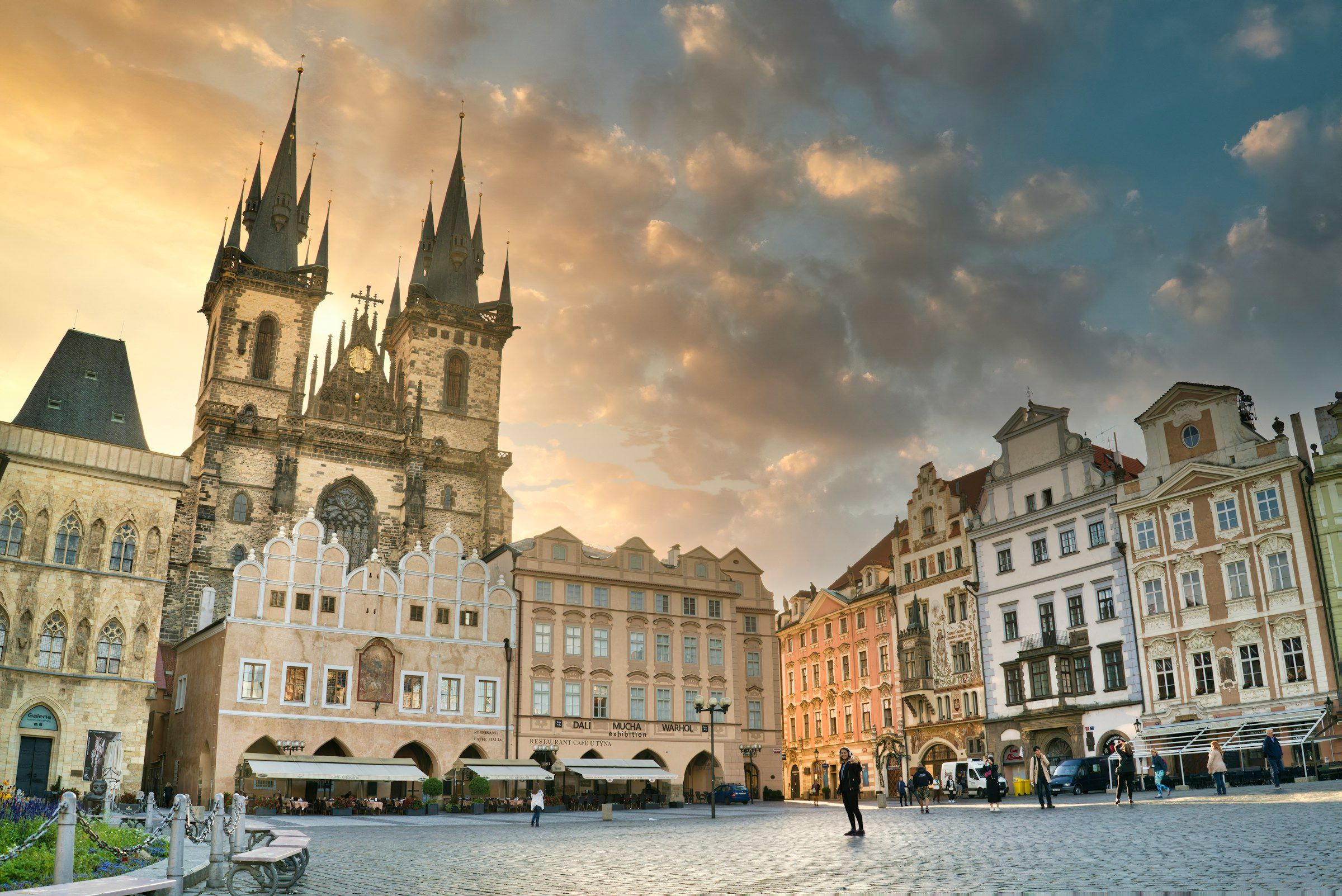 Prague's Old Town Square with the Týn Church