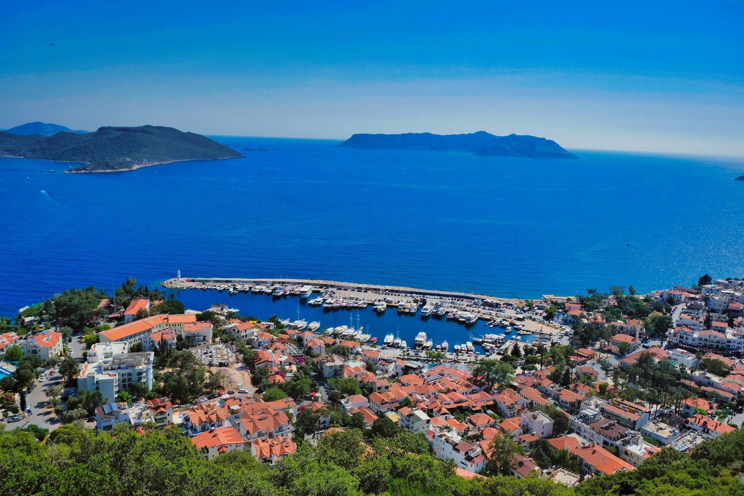 Kaș and the turquoise coast from above