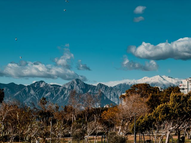 The snowy Taurus Mountains above Antalya