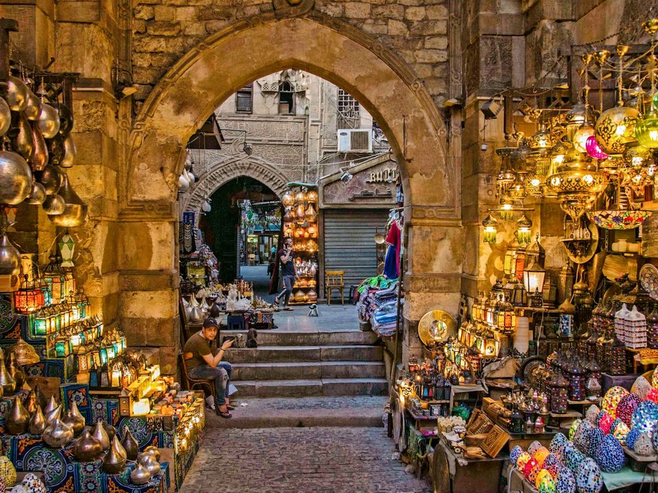 The Khan el-Khalili bazaar in Cairo