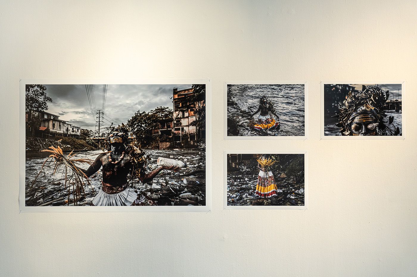 Installation view of Memórias de Alagamento by Uýra, at the Museum of Modern Art in Bogotá. Photo: Juan Yaruro. Courtesy of MAMBO.