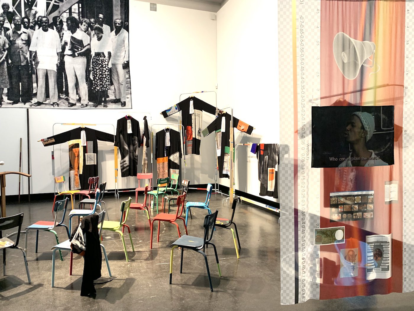 The School of the Mutants (Boris Raux, Hamedine Kane, Lou Mo, Stéphane Verlet Bottéro, Valérie Osouf), 2020. Installation View at 12th Berlin Biennale, Akademie der Künste, Pariser Platz. Photo: C&amp;