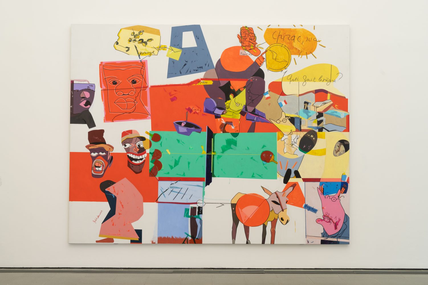 Hervé Télémaque: A Hopscotch of the Mind (Installation view, 7 October 2021 – 30 January 2022), Fonds d’actualité No1 (Current Affairs No1), Photo: Hugo Glendinning