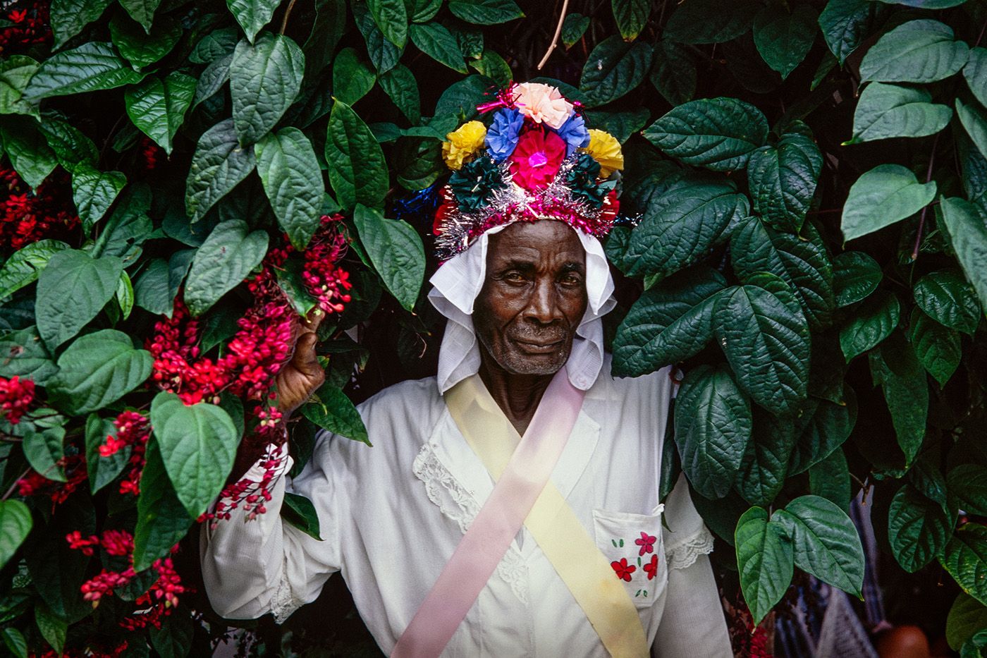 Walter Firmo, Gaudêncio da Conceição (Gaudêncio of the Conception) during the Saint Benedict Festival, Conceição da Barra, ES, c. 1989. Photo: Walter Firmo/IMS Collection