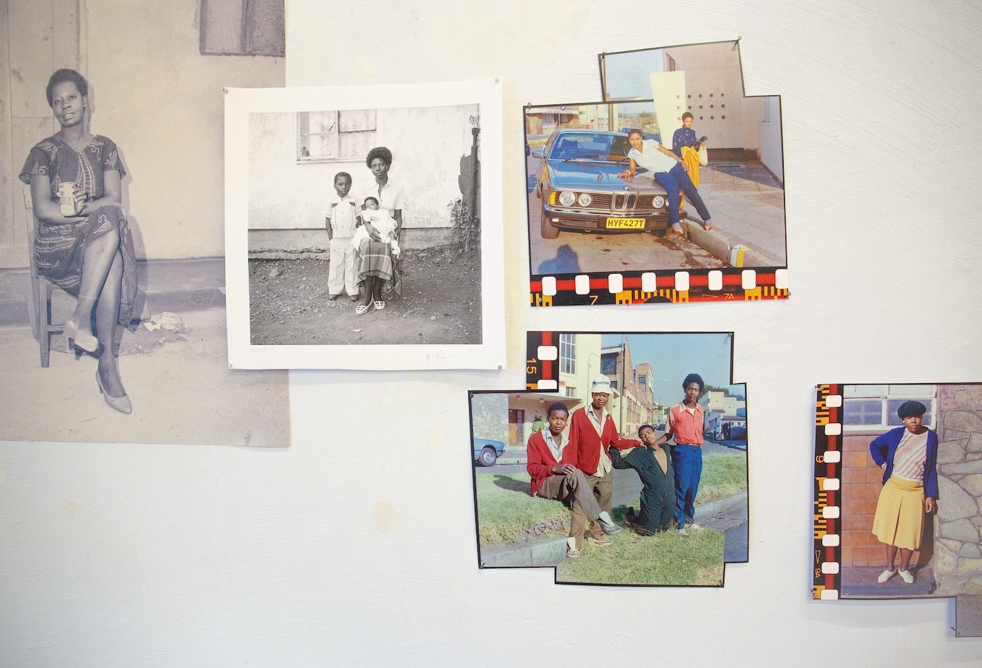 Installation view “I’ll Be Your Mirror”, Artists: Alick Phiri & William Matlala, Everyday Lusaka Gallery, Lusaka 2025. Alick Phiri artworks: Monoprints on Canvas and Monoprints on paper. William Matlala artworks: Digital prints on paper. Photo Courtesy of Maingaila Muvundika.