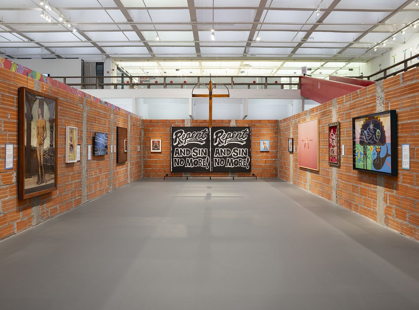View of the exhibition “LGBTQIA+ Stories”, presented at MASP, 2024/2025. Photo: Eduardo Ortega