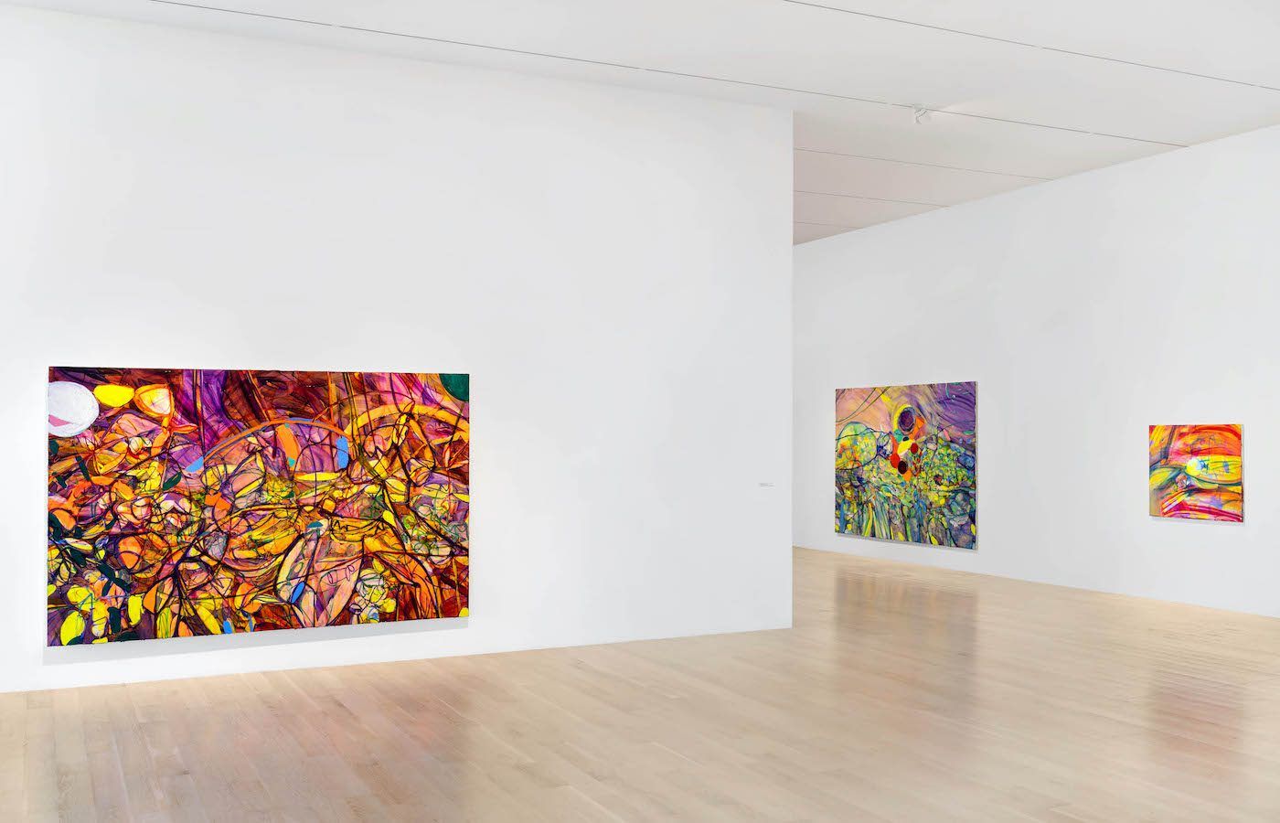 Installation view: “Jadé Fadojutimi: Yet, Another Pathetic Fallacy” at ICA Miami. Photo: Zachary Balber.