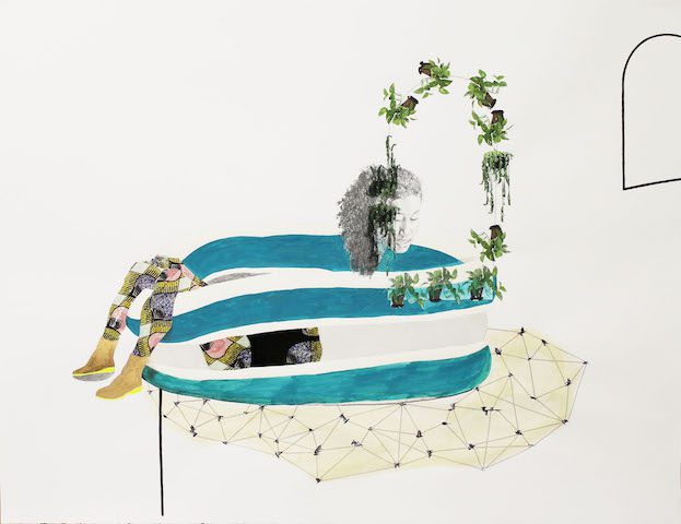 ruby onyinyechi amanze, Water and Air [Shelby], 2015. Drawing. Courtesy of the artist and Mariane Ibrahim Gallery