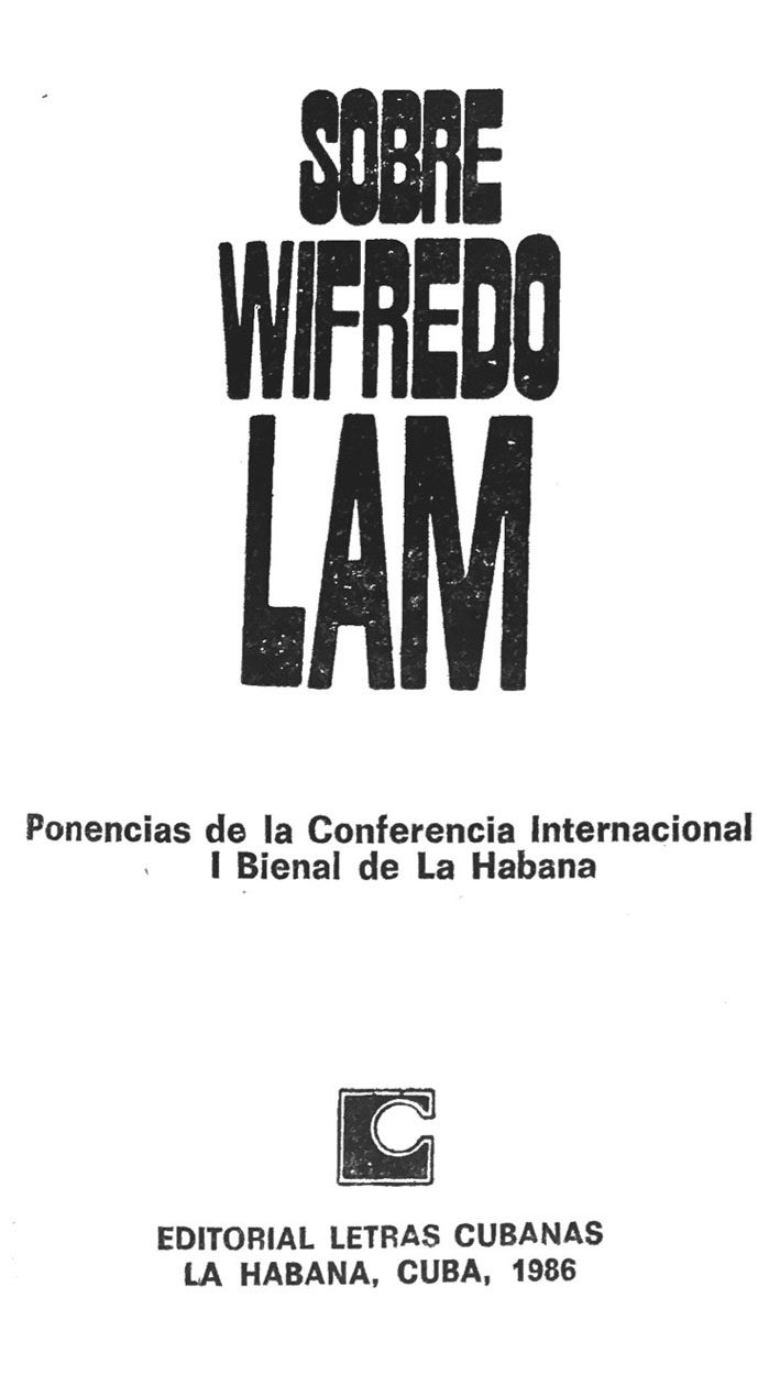 The cover of the conference proceedings hosted by the first Havana Biennial (1984)