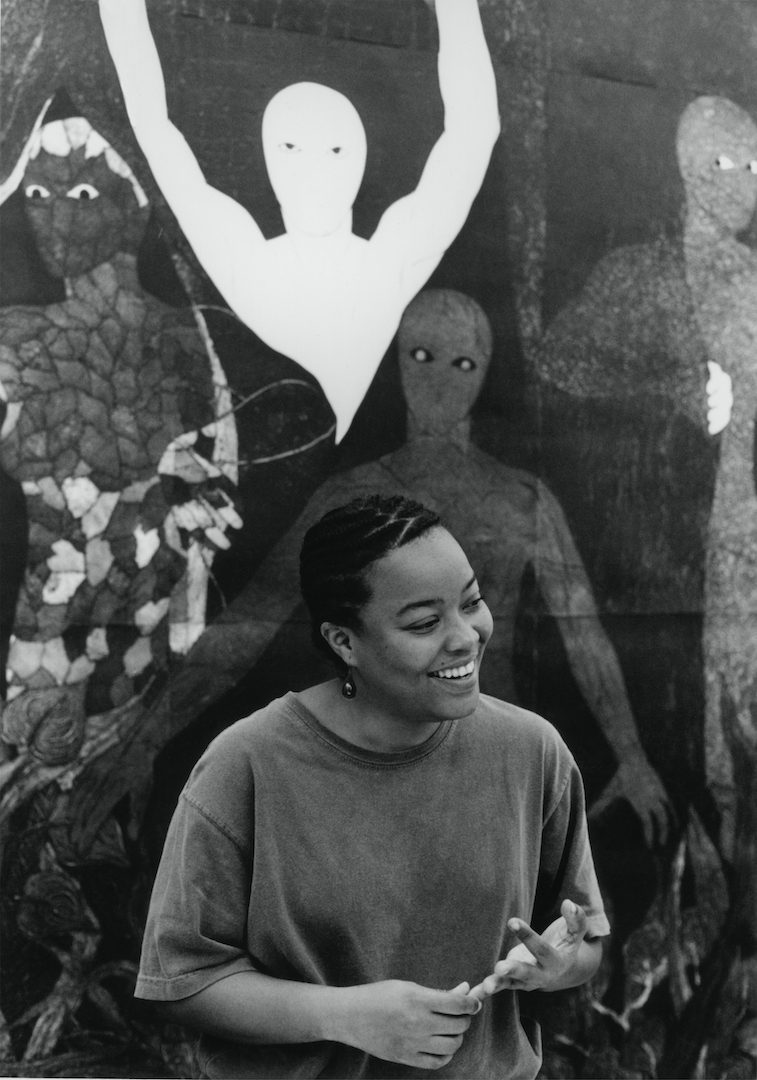 Belkis at the Havana Galerie, Zúrich, August 23, 1999. Photo by © Werner Gadliger. Courtesy of Fowler Museum