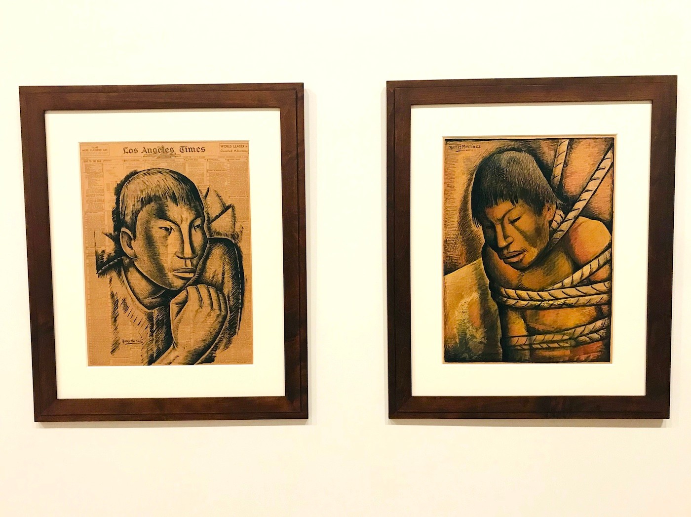 Alfredo Ramos Martínez, El defensor, 1932, and Cautiverio de la guerra, 1939.