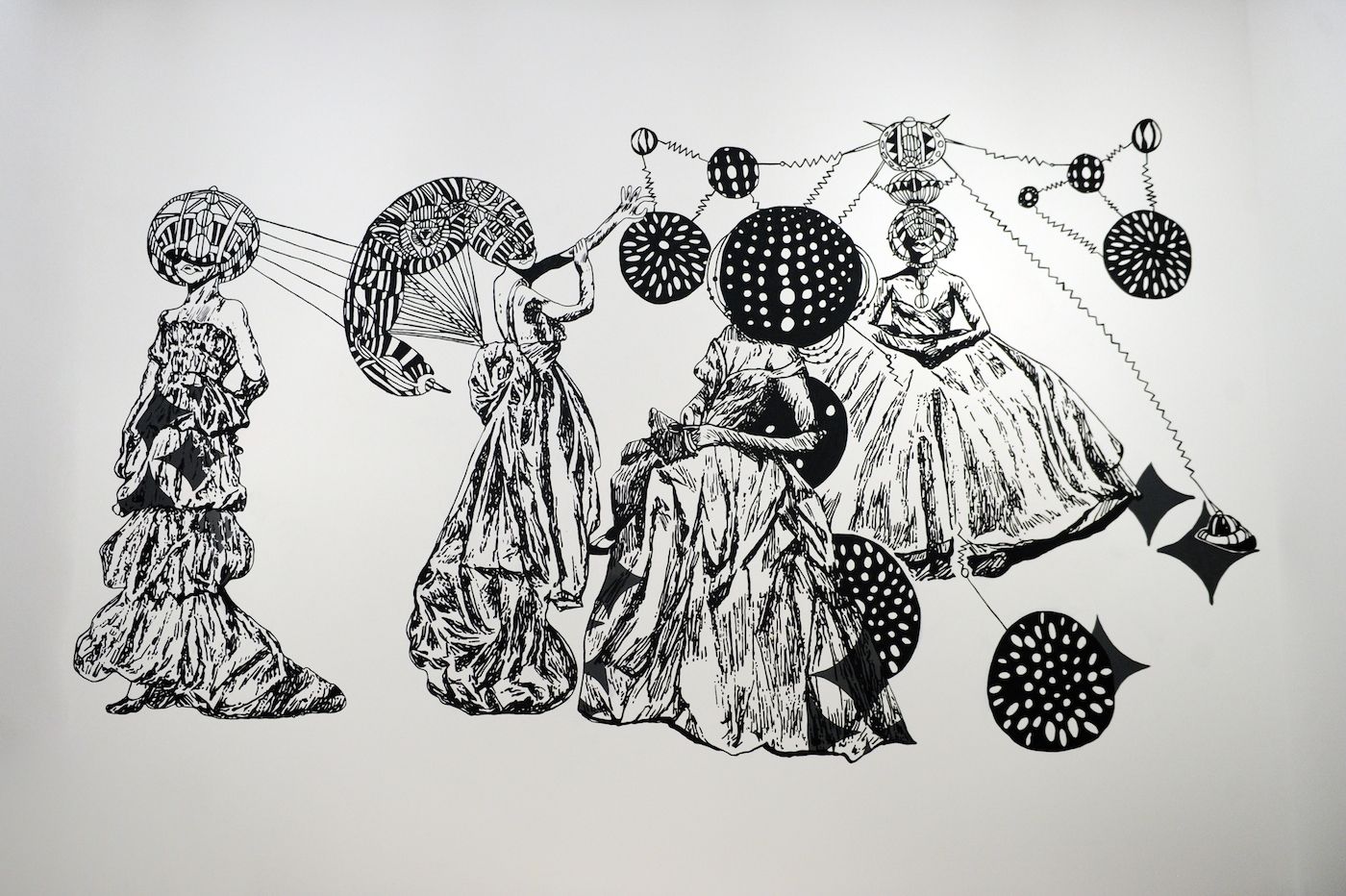 Sheena Rose, Cognitive , 2019. Acrylic on drywall. 120 x 238 inches. Courtesy of the artist. Photo: Worldredeye.com