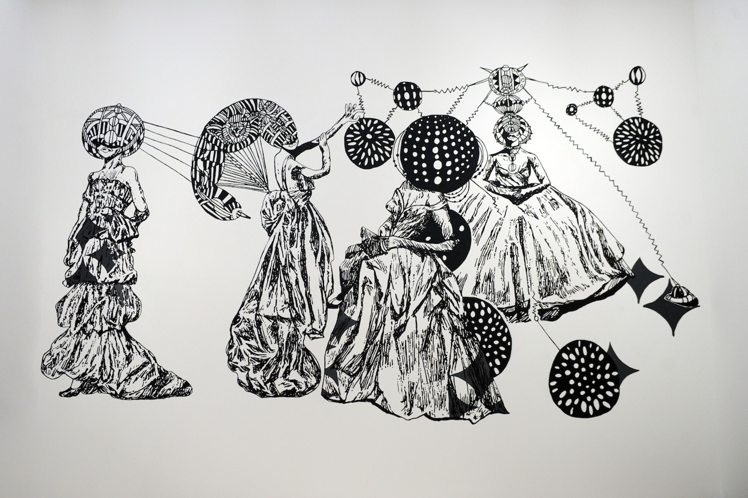 Sheena Rose, Cognitive , 2019. Acrylic on drywall. 120 x 238 inches. Courtesy of the artist. Photo: Worldredeye.com